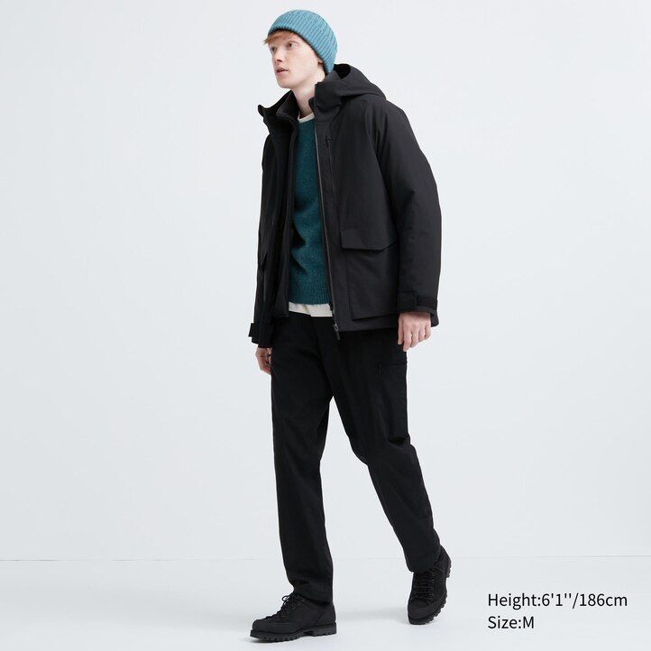 Dark Grey Uniqlo Hybrid Down 3d Cut Parka | KJTZR-3016