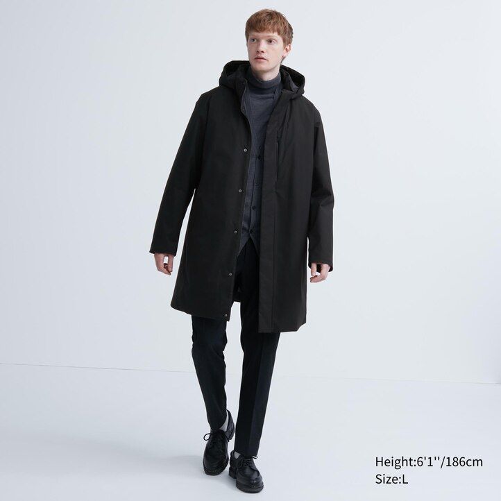 Dark Grey Uniqlo Hybrid Down Coat | ACWTF-8259
