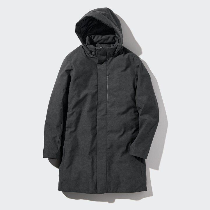 Dark Grey Uniqlo Hybrid Down Coat | ACWTF-8259