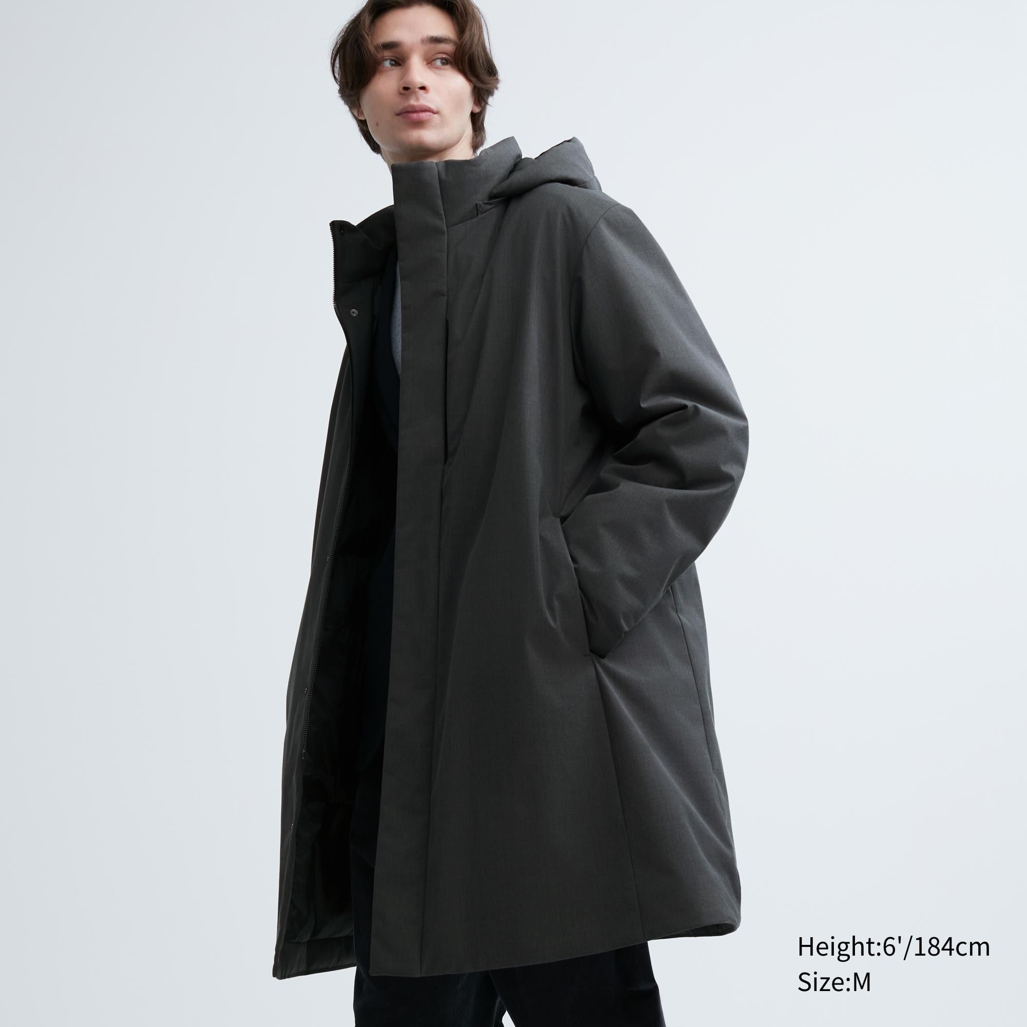 Dark Grey Uniqlo Hybrid Down Coat | ACWTF-8259
