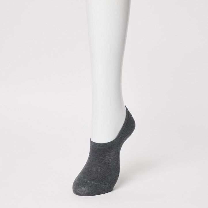 Dark Grey Uniqlo Mesh Invisible No Show Socks Three Pairs | LPTRB-2957