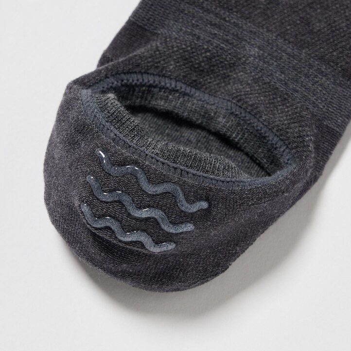 Dark Grey Uniqlo Mesh Invisible No Show Socks Three Pairs | LPTRB-2957