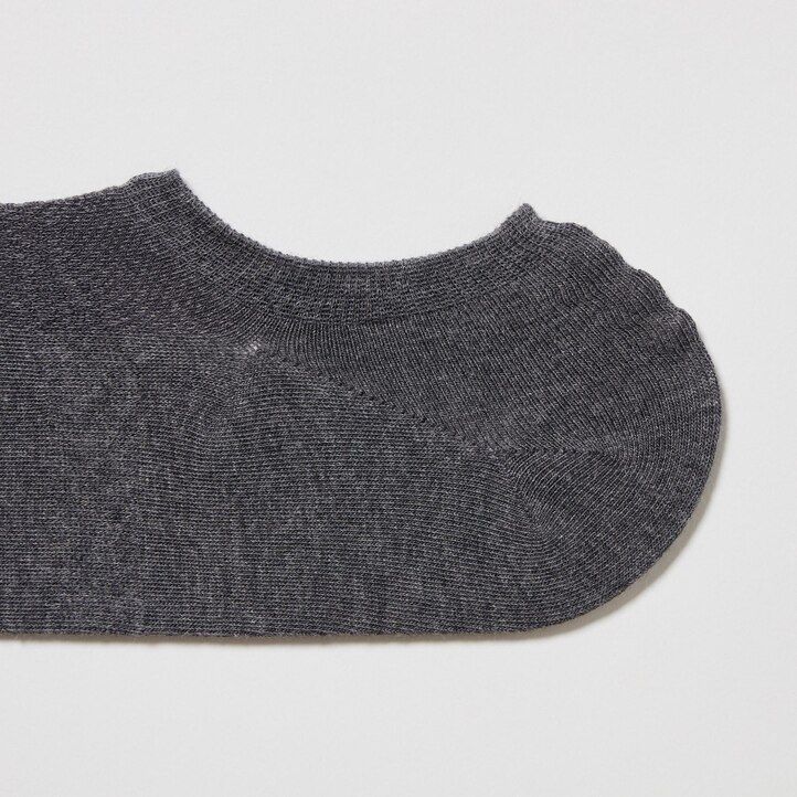 Dark Grey Uniqlo Mesh Invisible No Show Socks Three Pairs | LPTRB-2957