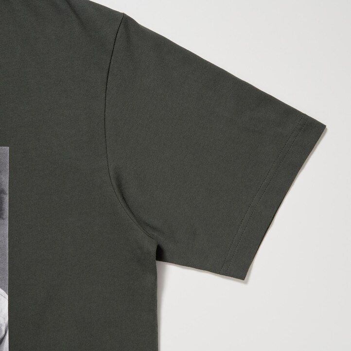 Dark Grey Uniqlo Peace For All Graphic T-Shirt Jean Michel Basquiat And Christopher Makos | OQBYZ-8513