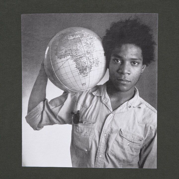 Dark Grey Uniqlo Peace For All Graphic T-Shirt Jean Michel Basquiat And Christopher Makos | OQBYZ-8513