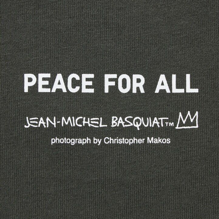 Dark Grey Uniqlo Peace For All Graphic T-Shirt Jean Michel Basquiat And Christopher Makos | OQBYZ-8513