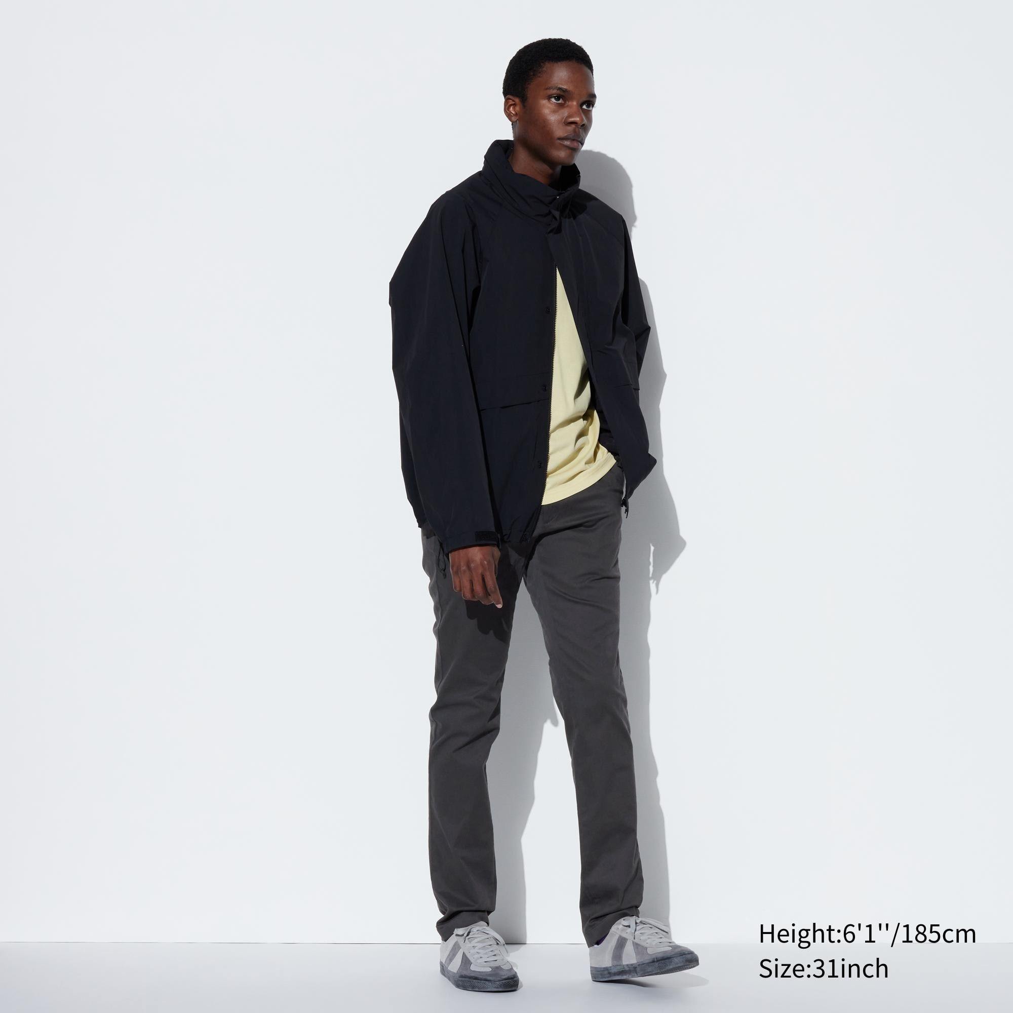 Dark Grey Uniqlo Slim Fit Chino Trousers | XVYCH-3652