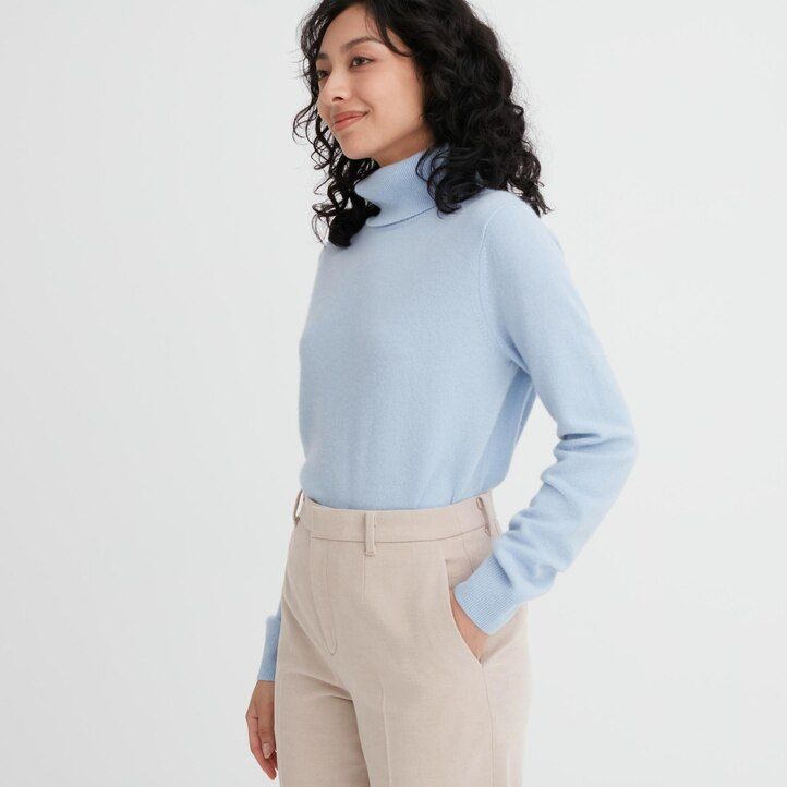 Dark Grey Uniqlo Smart Brushed Herringbone Ankle Length Trousers | CSARJ-5792