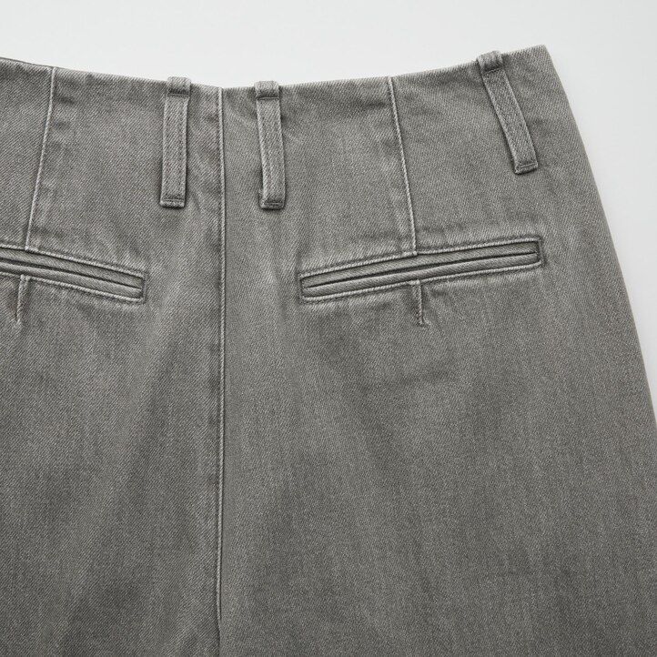 Dark Grey Uniqlo Straight Leg Jeans | KMQYJ-2630