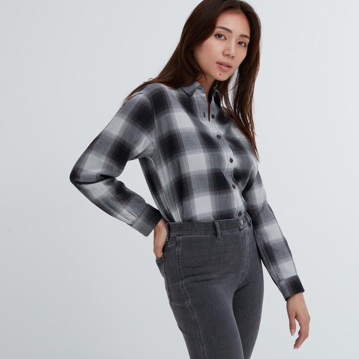 Dark Grey Uniqlo Ultra Stretch Denim Leggings | ICMOA-5137