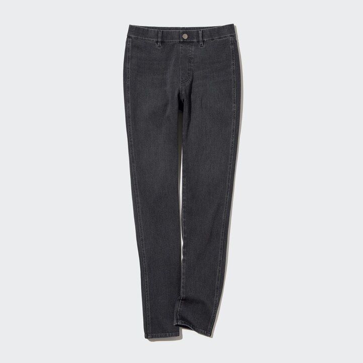Dark Grey Uniqlo Ultra Stretch Denim Leggings Long | QCDEO-4386