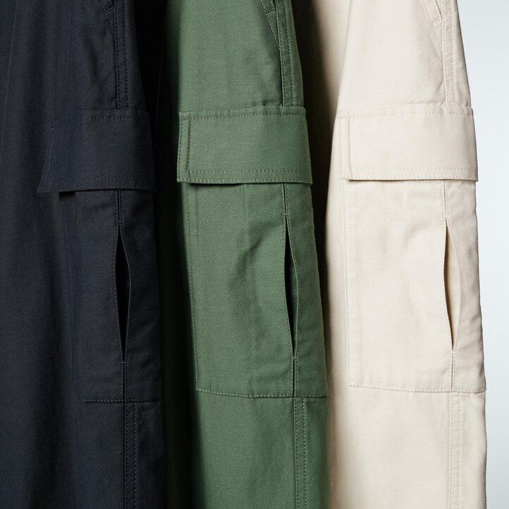 Dark Grey Uniqlo Wide Straight Leg Cargo Trousers Long | PGFJB-4862