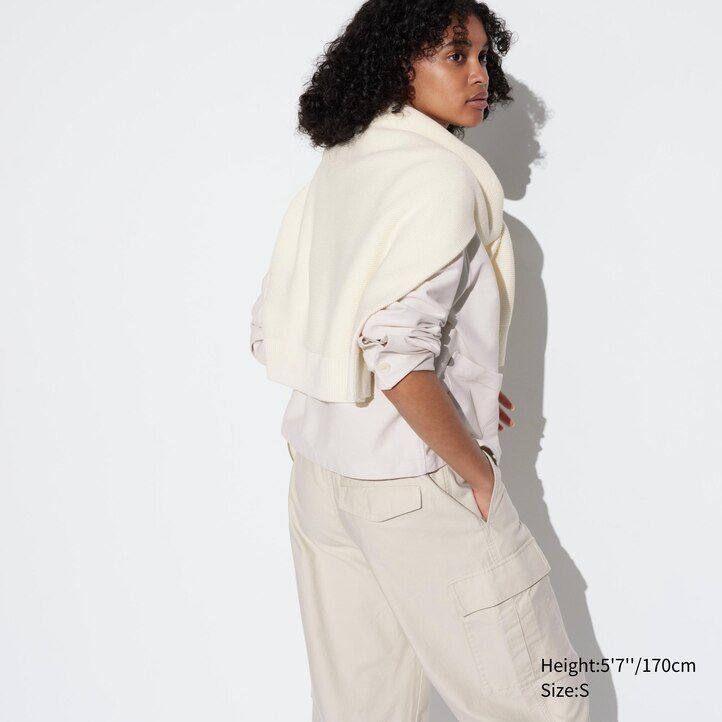 Dark Grey Uniqlo Wide Straight Leg Cargo Trousers | VDMKR-2873
