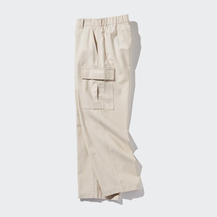 Dark Grey Uniqlo Wide Straight Leg Cargo Trousers | VDMKR-2873