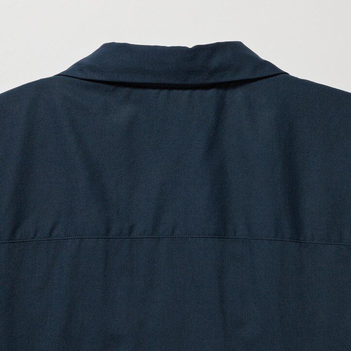 Dark Orange Uniqlo Casual Short Sleeved Shirt Open Collar | QSPYA-8361