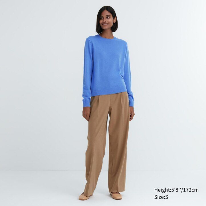 Green Uniqlo 100pct Cashmere Crew Neck Jumper | ENQIK-5042
