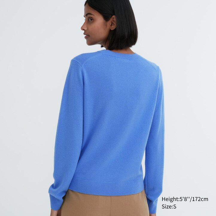 Green Uniqlo 100pct Cashmere Crew Neck Jumper | ENQIK-5042