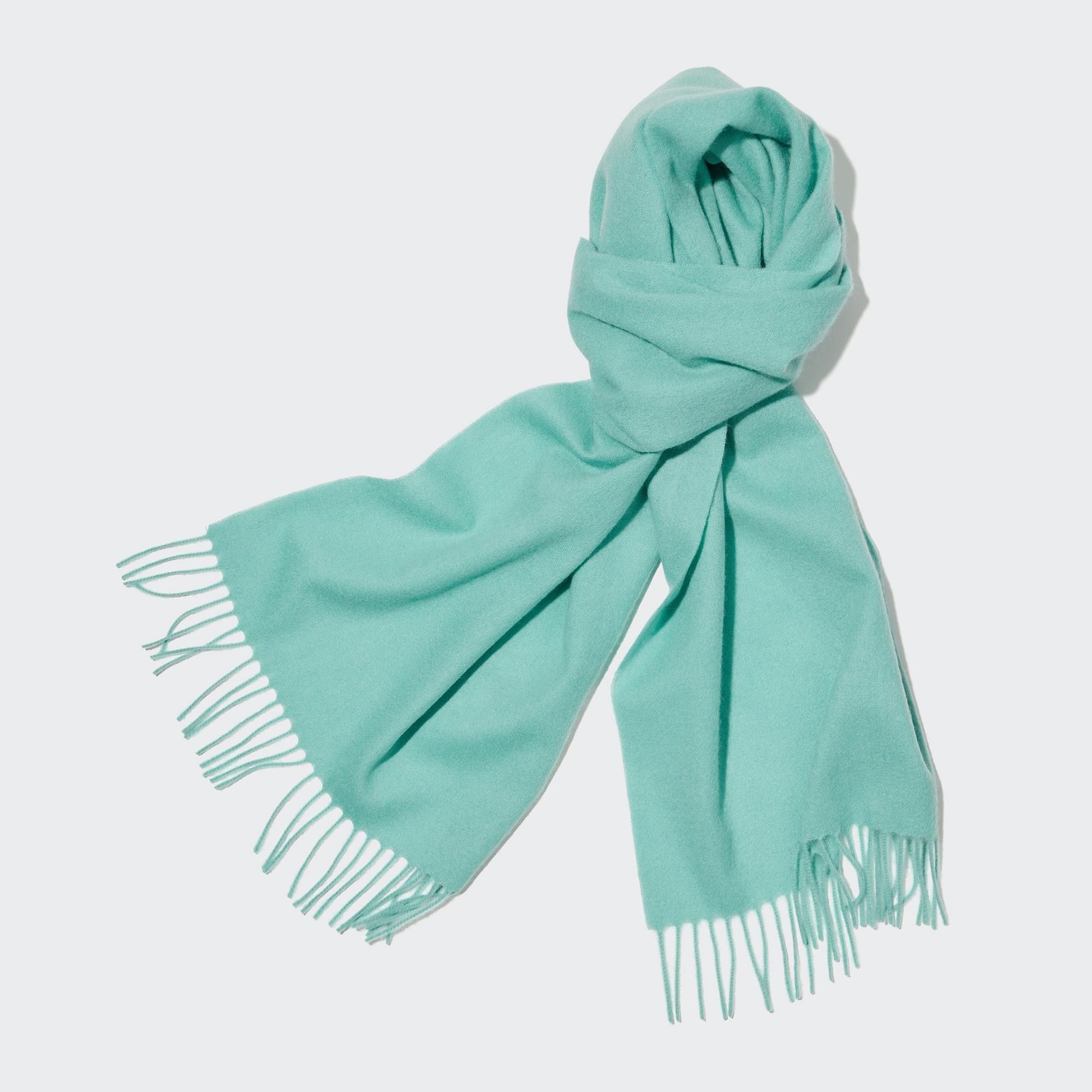 Green Uniqlo 100pct Cashmere Scarf | PAXMW-0386