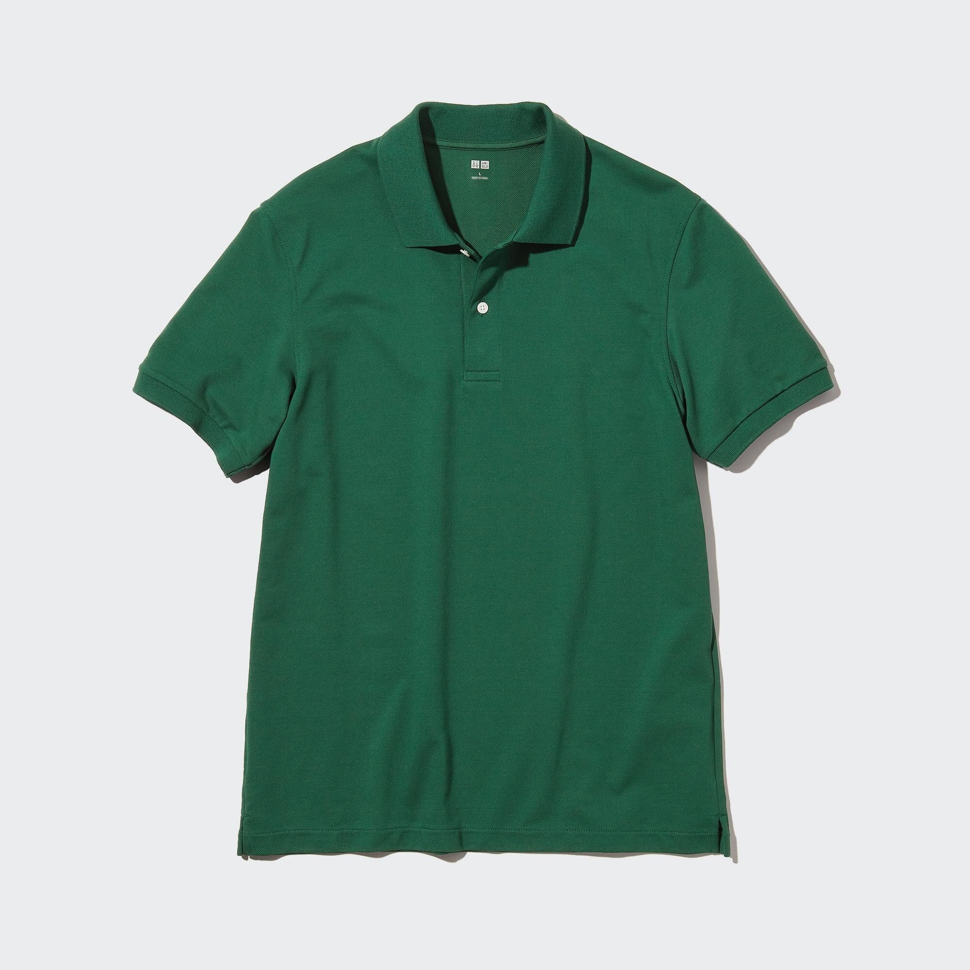 Green Uniqlo Dry Pique Polo Shirt | GQVPA-4271