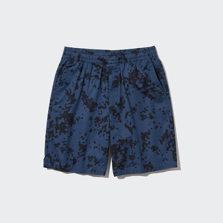 Green Uniqlo Dry Stretch Leaf Print Easy Shorts | OANXE-3107