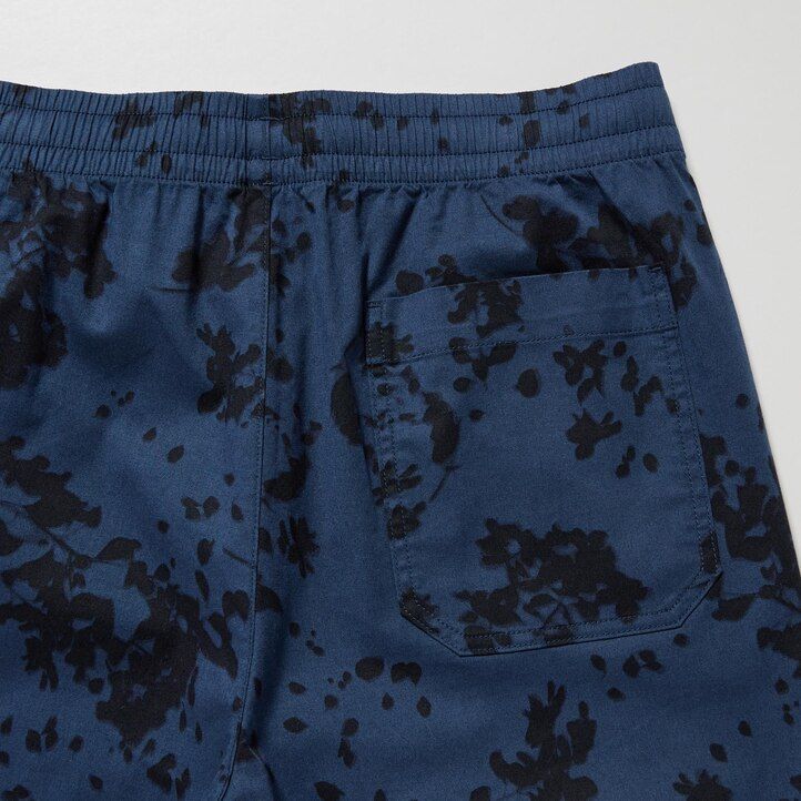 Green Uniqlo Dry Stretch Leaf Print Easy Shorts | OANXE-3107