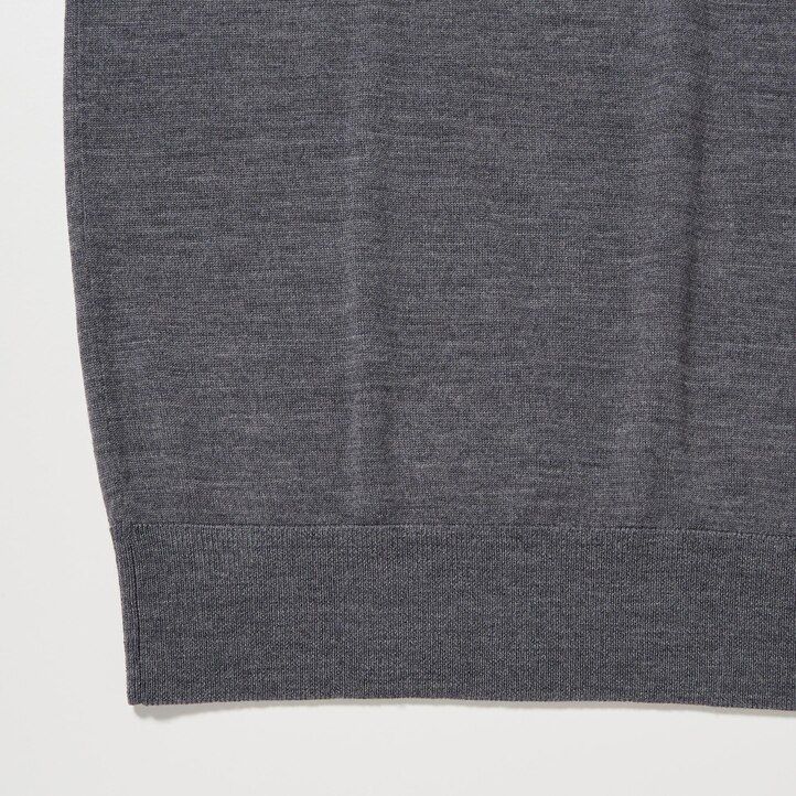 Green Uniqlo Extra Fine Merino V Neck Jumper | GVKXN-8930