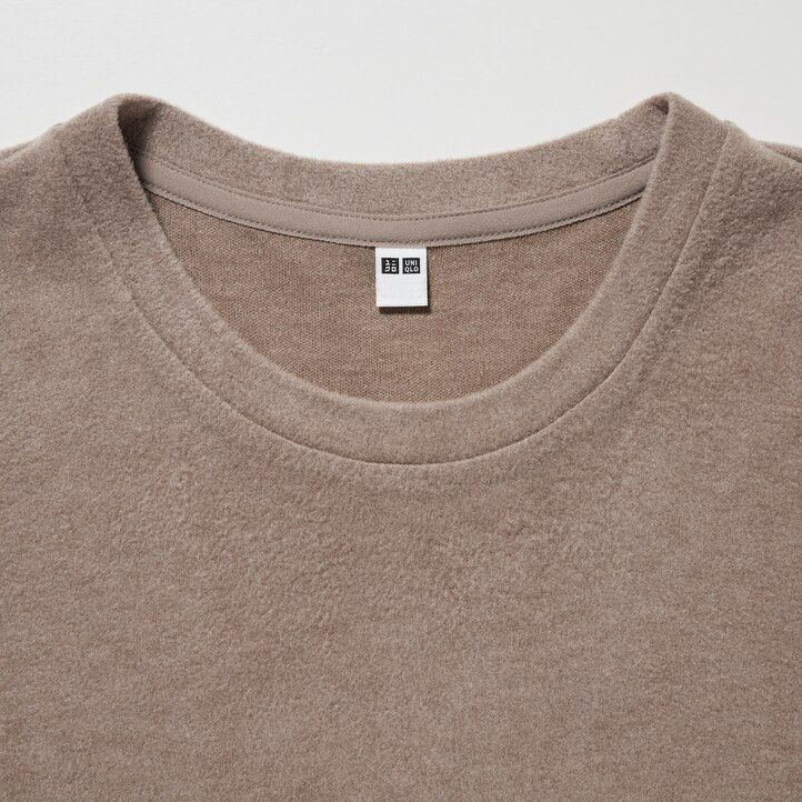 Green Uniqlo Heattech Fleece Crew Neck Long Sleeved Thermal Top | DHTBZ-4175