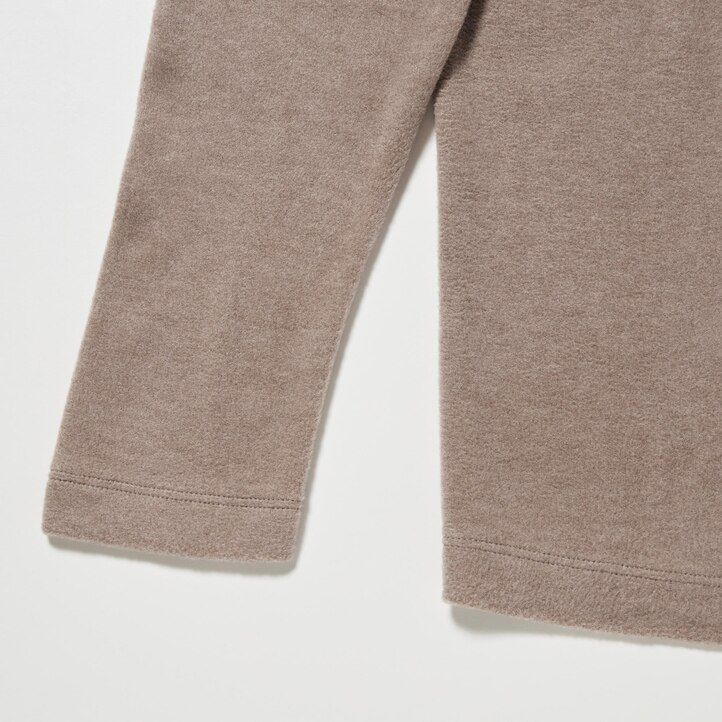 Green Uniqlo Heattech Fleece Crew Neck Long Sleeved Thermal Top | DHTBZ-4175