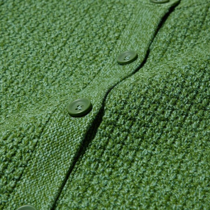 Green Uniqlo Knitted Short Jacket | DTXEW-8134