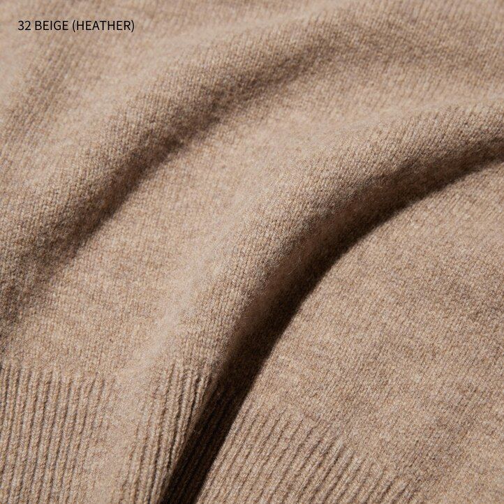 Green Uniqlo Premium Lambswool Crew Neck Jumper | EUQSM-8519