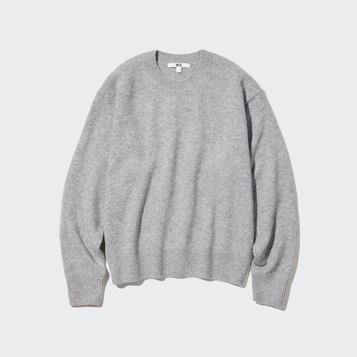 Green Uniqlo Premium Lambswool Crew Neck Jumper | EUQSM-8519