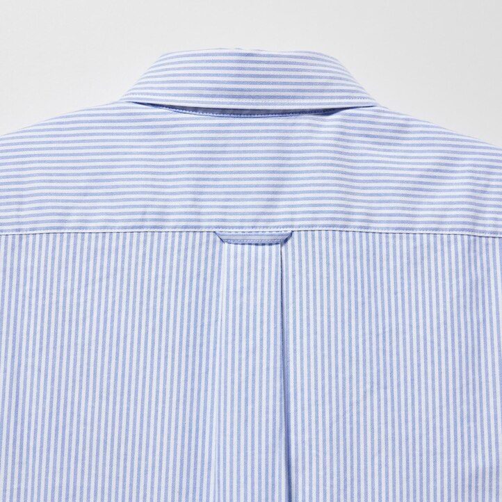 Green Uniqlo Slim Fit Striped Oxford Shirt | YQHXV-6045