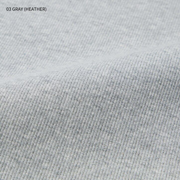 Green Uniqlo Soft Ribbed Fitted Crew Neck Long Sleeved T-Shirt | AQBEH-1672