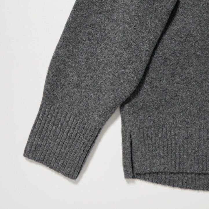Green Uniqlo Souffle Yarn High Neck Jumper | VSEOW-9460