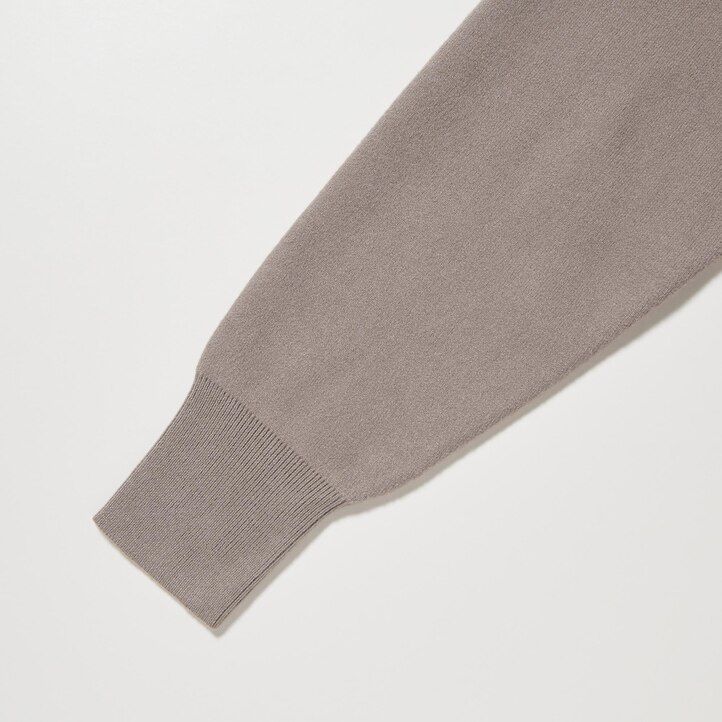 Green Uniqlo Souffle Yarn Smooth Long Sleeved Dress | SIJTP-2905