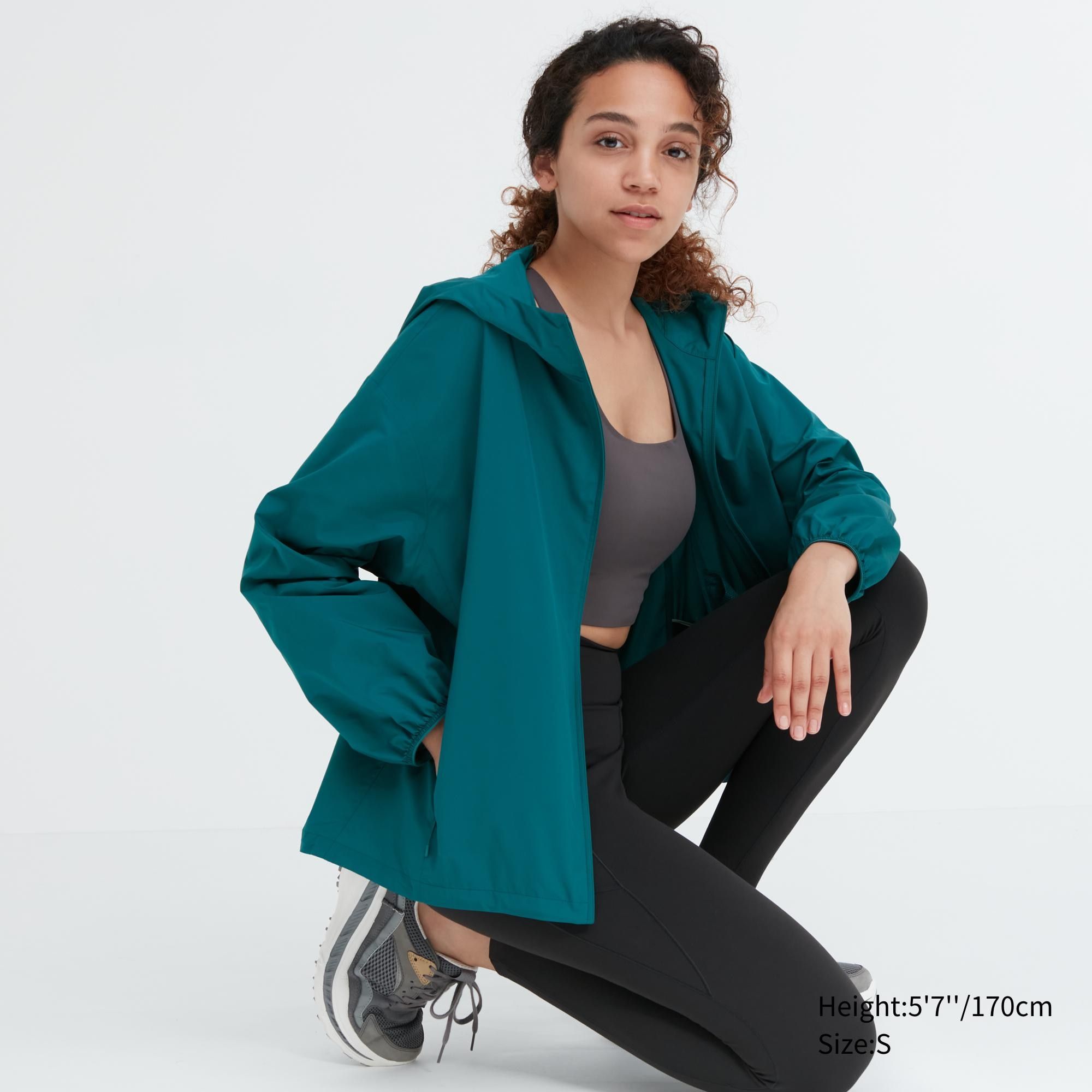 Green Uniqlo Uv Protection Pocketable Parka | TVBHE-5704