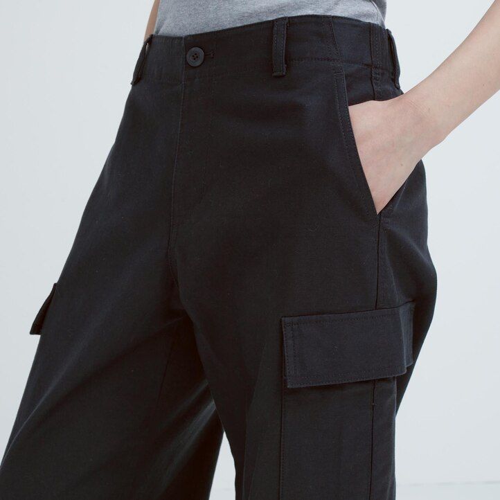 Green Uniqlo Wide Straight Leg Cargo Trousers | PNTMC-1962