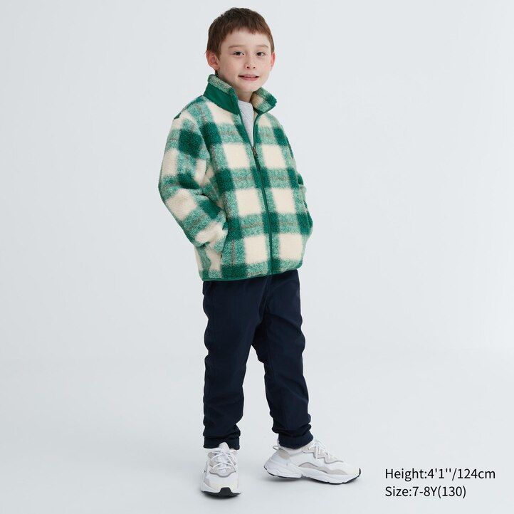 Green Uniqlo Windproof Fleece Printed Jacket | WVEHO-8153