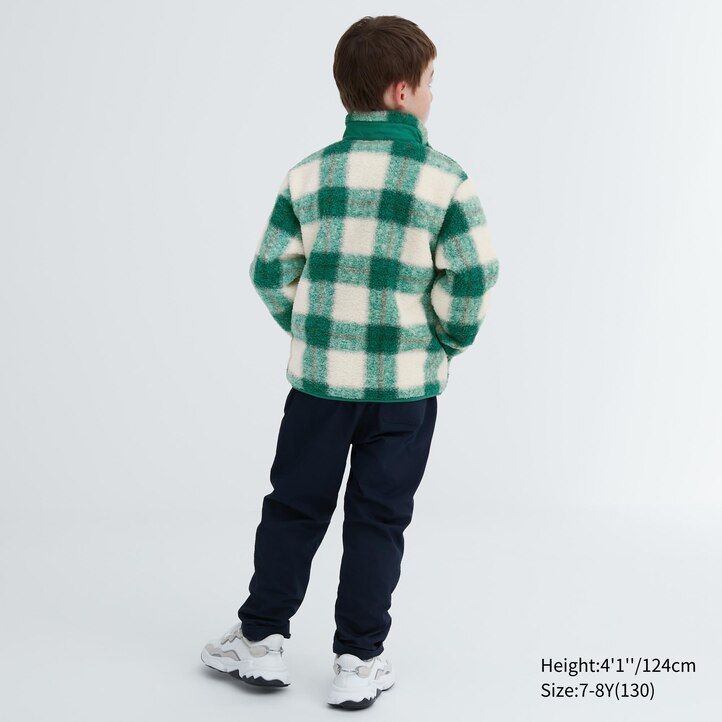 Green Uniqlo Windproof Fleece Printed Jacket | WVEHO-8153