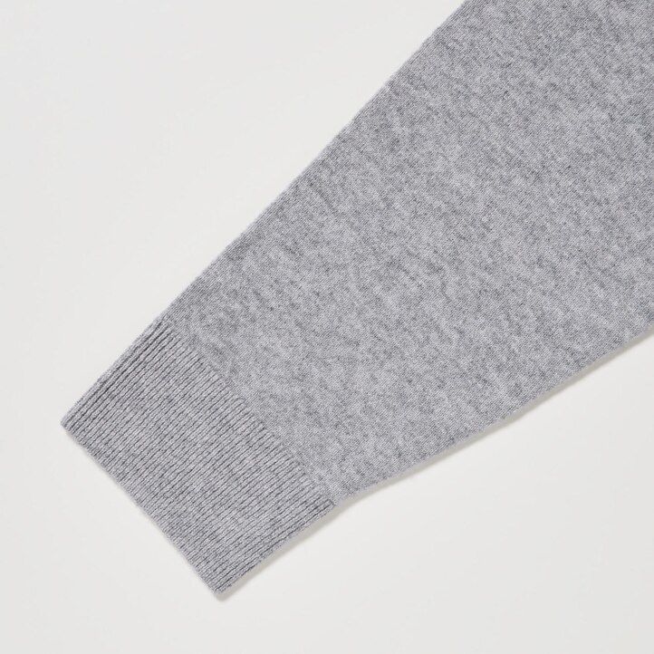 Grey Uniqlo 100pct Cashmere V Neck Jumper | IEKDW-5208