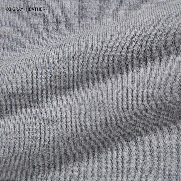 Grey Uniqlo 100pct Extra Fine Merino Ribbed Turtleneck Jumper | BRFOJ-6835