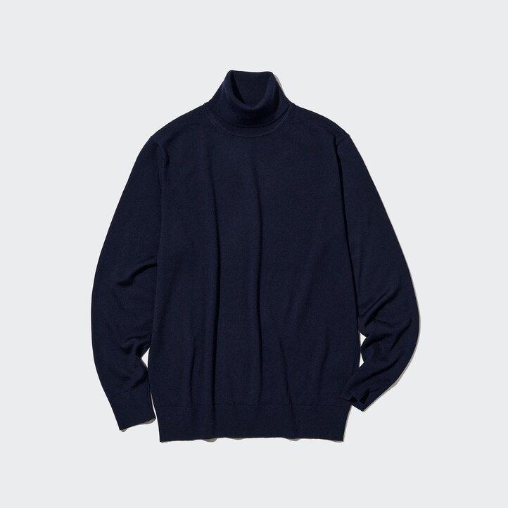 Grey Uniqlo 100pct Extra Fine Merino Turtleneck Jumper | GQHAL-2640