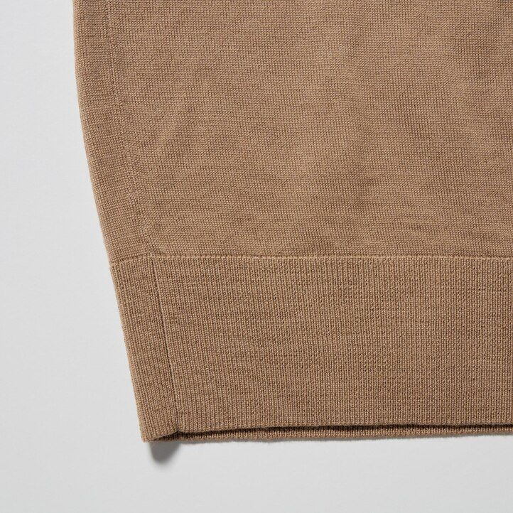 Grey Uniqlo 100pct Extra Fine Merino V Neck Jumper | DOPET-5281