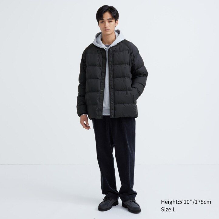 Grey Uniqlo 100pct Recycled Down Jacket | YZPLS-9325