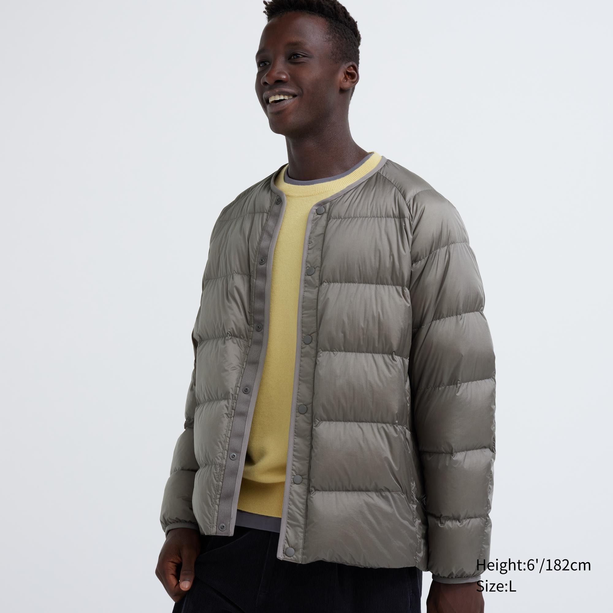 Grey Uniqlo 100pct Recycled Down Jacket | YZPLS-9325