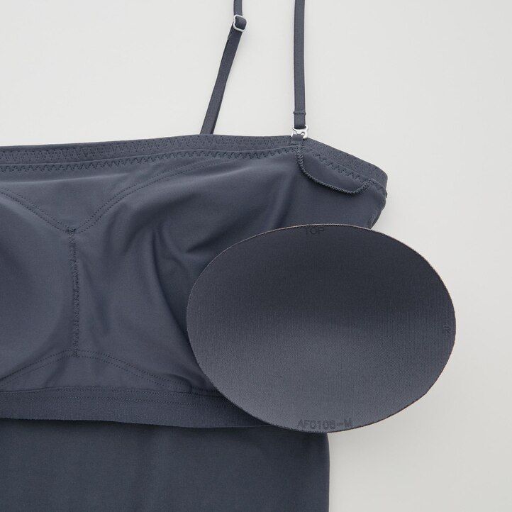 Grey Uniqlo Airism Cotton Cropped Bra Tube Top | KOBNA-0756
