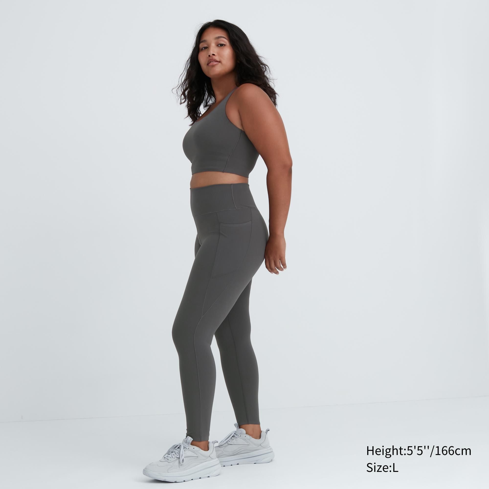 Grey Uniqlo Airism Uv Protection Soft Leggings With Pockets | JMBVQ-2574
