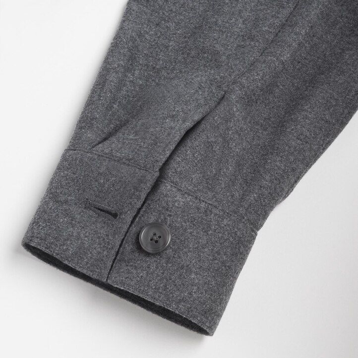 Grey Uniqlo Brushed Twill Overshirt | LUHSD-0934