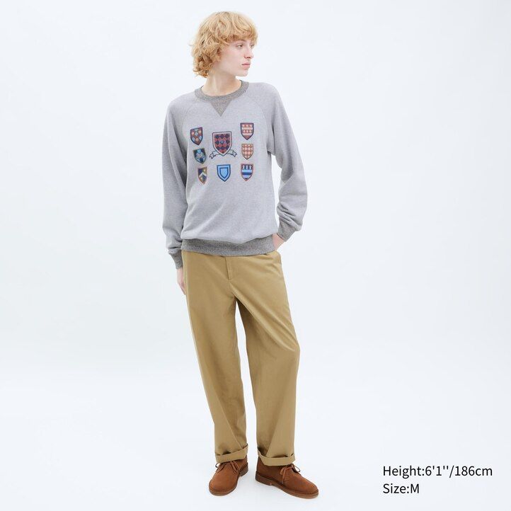Grey Uniqlo College Sweatshirt | BHPMY-2130