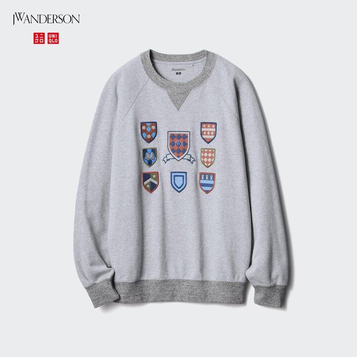 Grey Uniqlo College Sweatshirt | BHPMY-2130